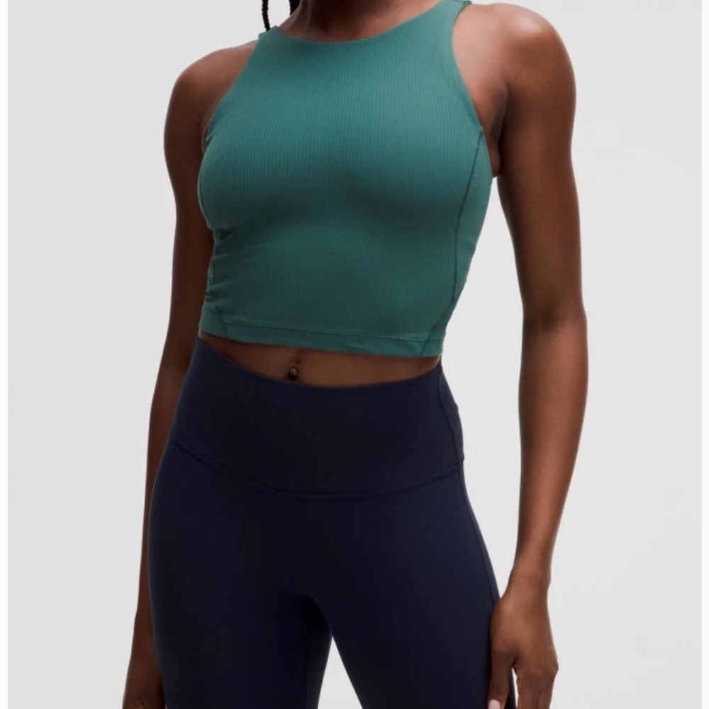 Lululemon Green Ribbed Align High Neck